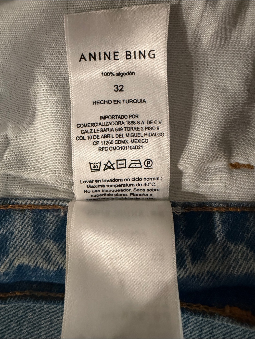Anine Bing Size 32 Gavin Jean Wide Leg Raw Hem Distressed Light Wash Cuffed Crop - Picture 11 of 11